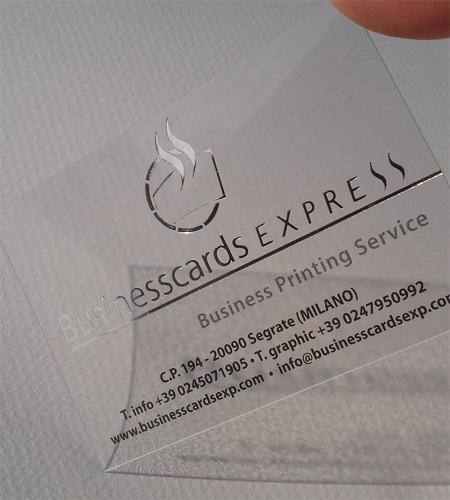 Transparent Business Card with Hot Foil Stamping