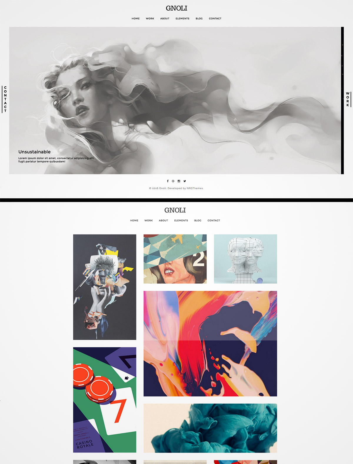 portfolio wordpress theme