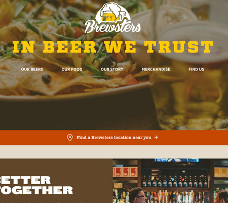 beer orange web design