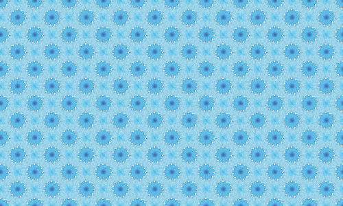 Blue Floral Bed