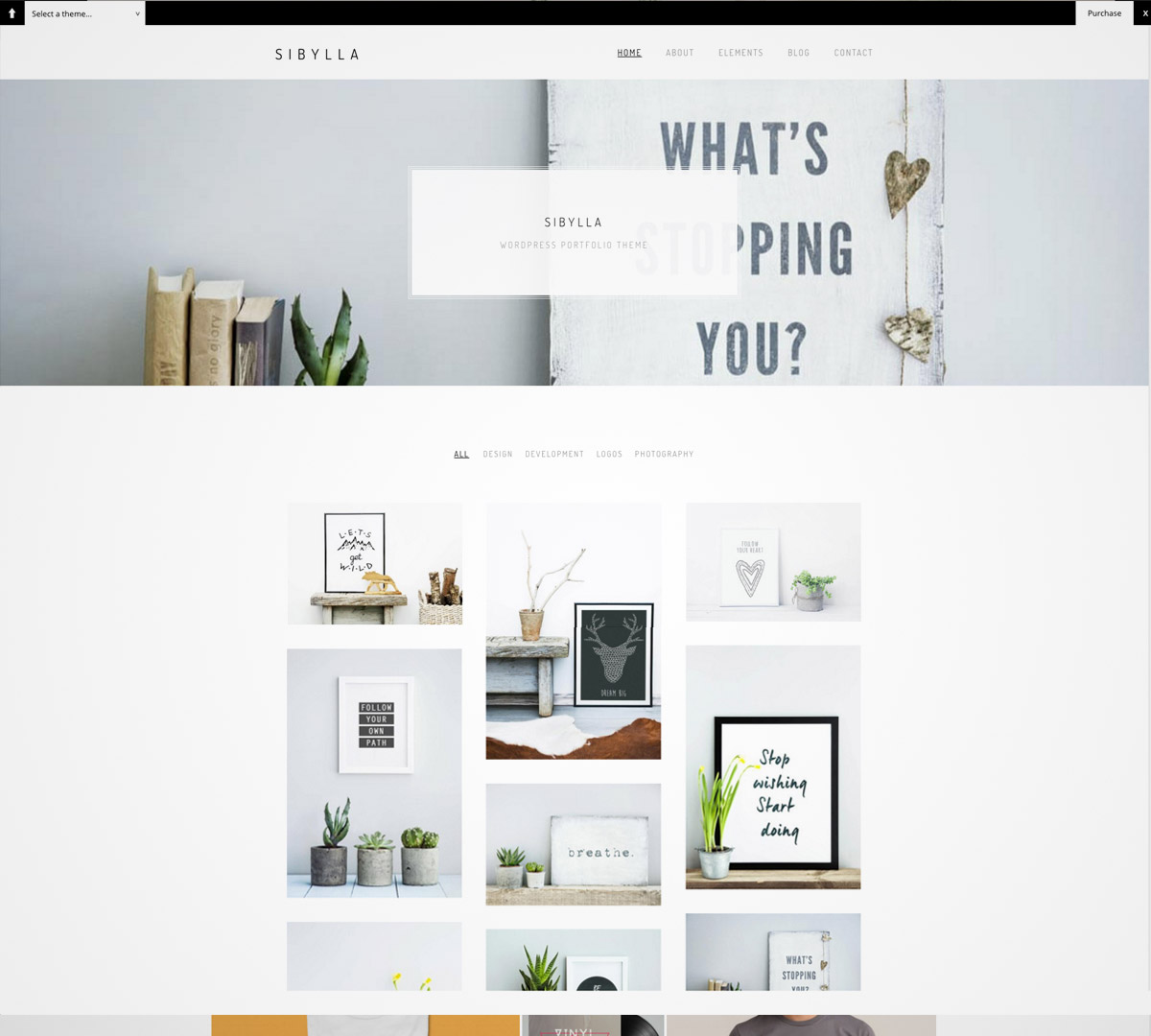 minimal portfolio wordpress