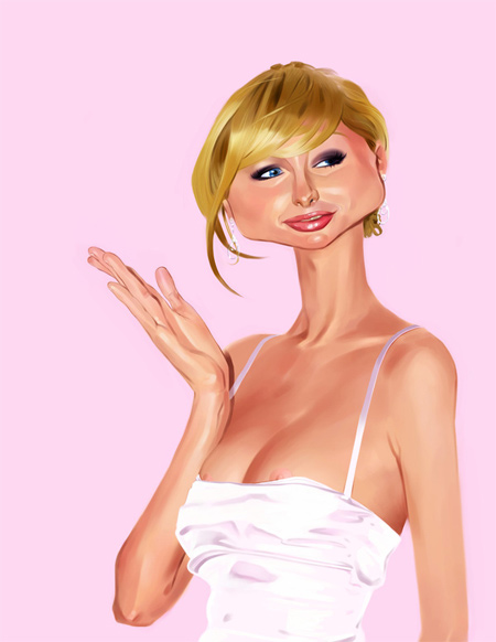 Paris Hilton Caricature