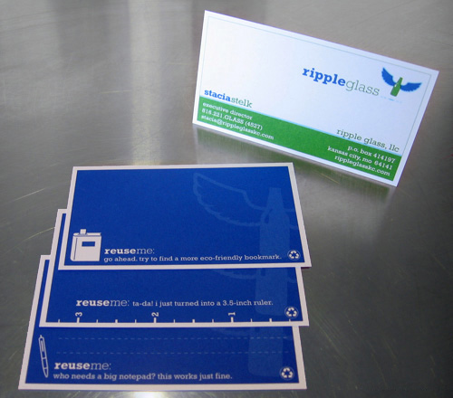 green recycled business cards