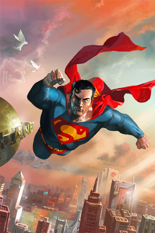 Superman Over Metropolis