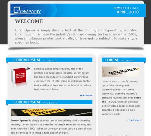 company newsletter email template