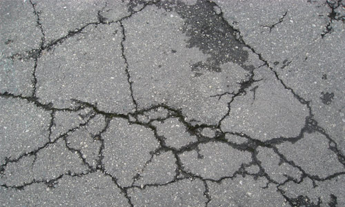 Cracks in the Pavement Ground Texture