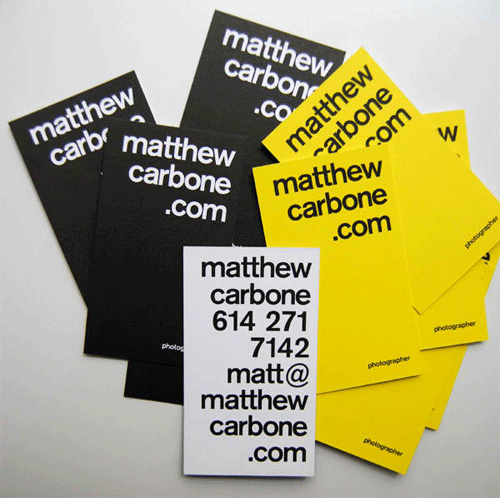 Business Cards for Matthew Carbone by Soulellis design