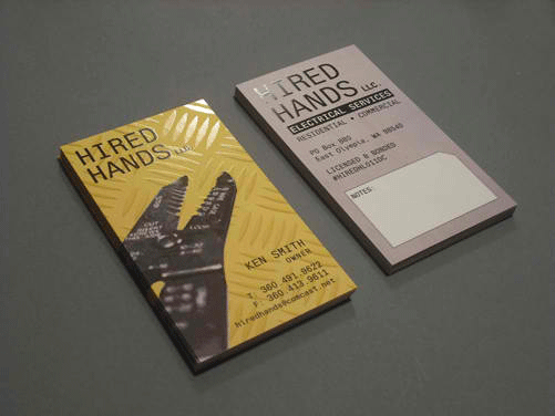 Business Card for: Hired Hands, LLC