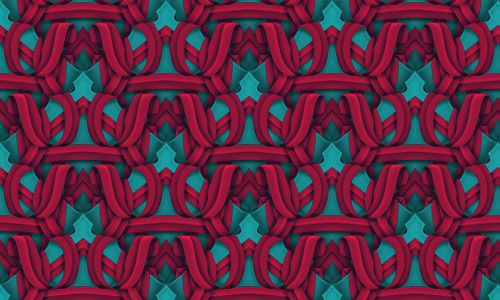 Intertwined Red Pattern