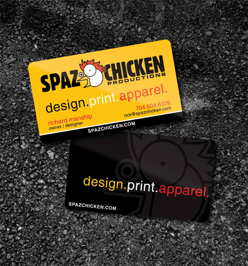 Spaz Chicken Business Card