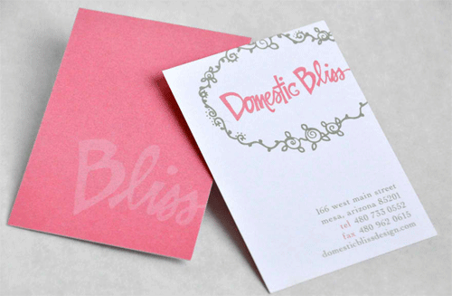 Domestic Bliss - Business Cards