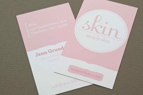 Pink Skin Care Business Card