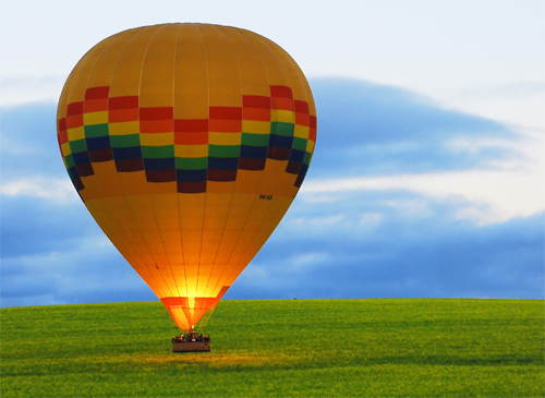 Low level passing over the canola field