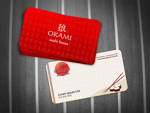 Okami Sushi House - Business Card