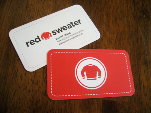 Red Sweater Business Cards