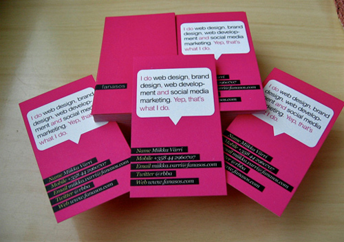 Pink Business Card
