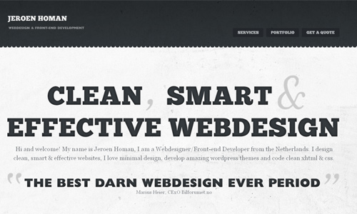 Simply Effective Black and White Website