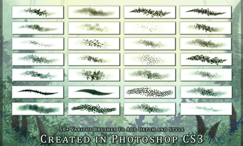 photoshop leaf brushes