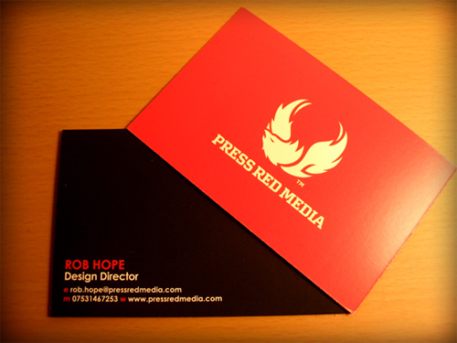 Press Red Media Business Cards