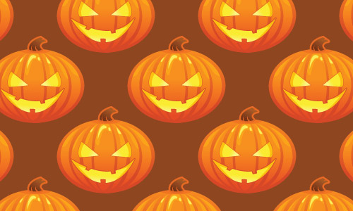 Pumpkin For Halloween Orange Pattern