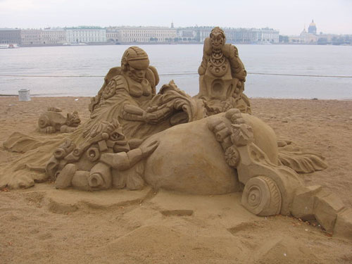 Well-Defined Artwork in Sand