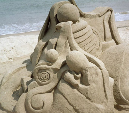 Abstract Sand Sculpture