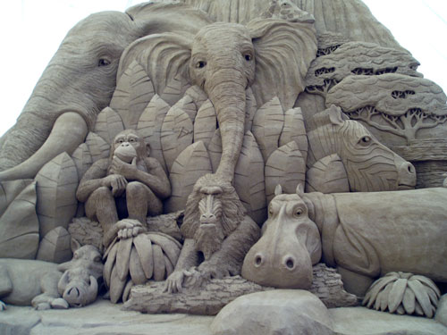 Animal Inspired Sand Sculpture