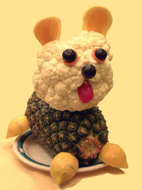 Barking Dog on Food Art