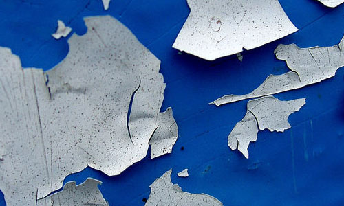 Close Capture on Peeling Paint Texture