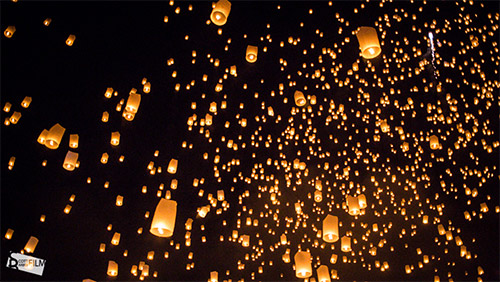 yi peng lantern festival sky lantern pictures