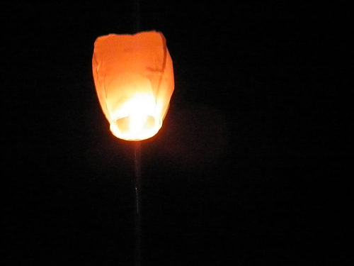 Amusingly Cool Sky Lantern Photo. 