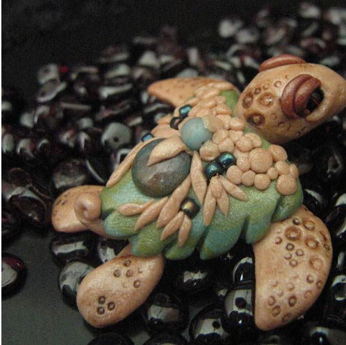 Enchanting Turtle Focal Art Bead