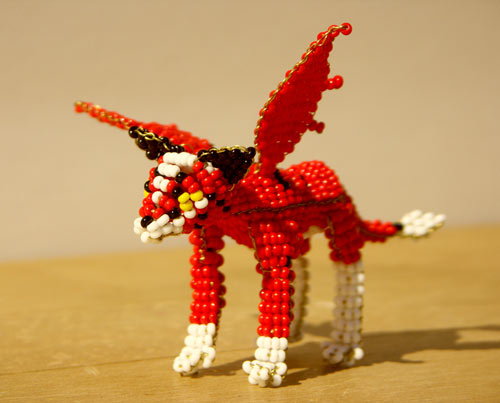 Shinning Red Bead Art