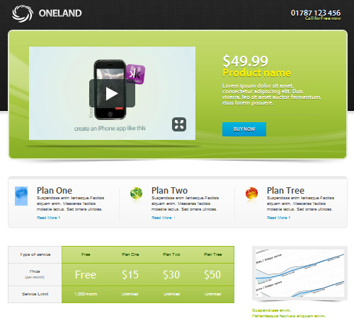 oneland landing page
