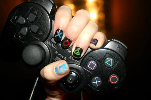 controller nail art