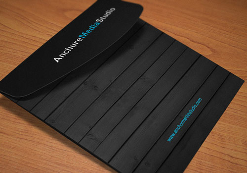 black brochure design