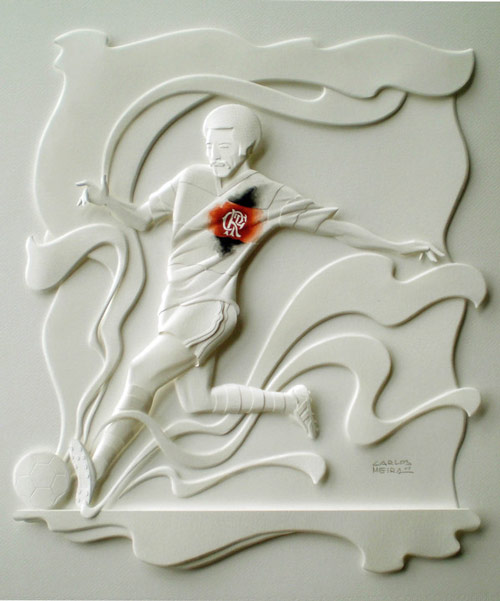 Very Sporty Paper Sculpture. 