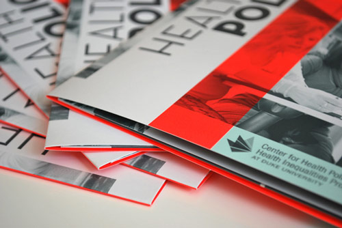 red brochure design
