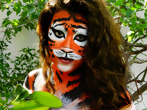 tiger face painting