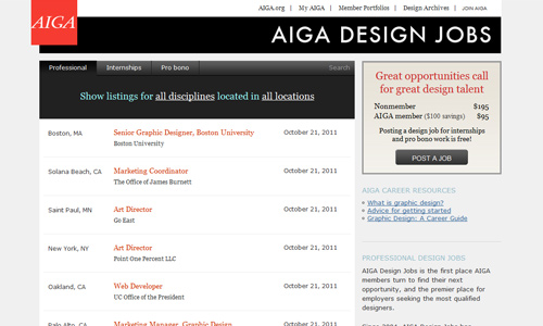 AIGA Design Jobs