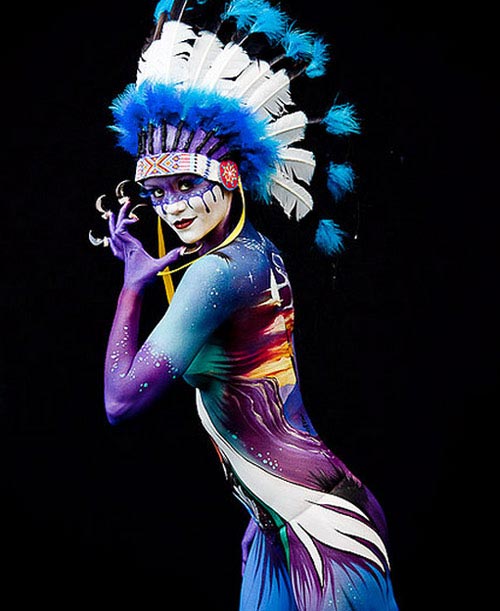 Expressive Body Paint Art