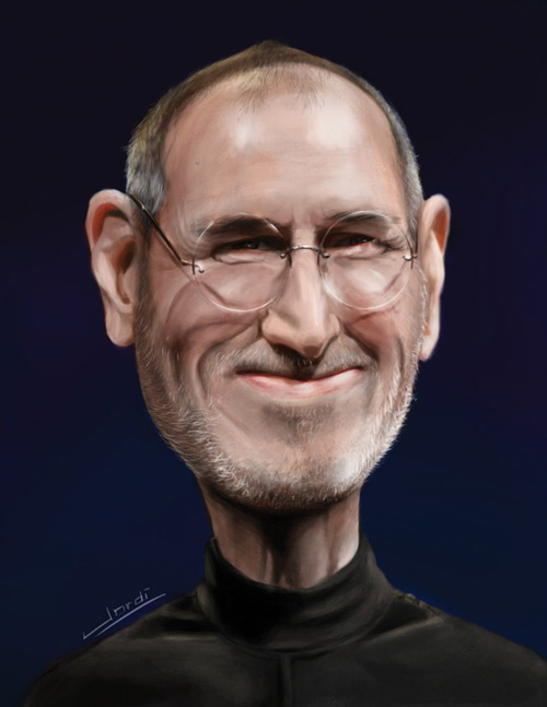 Happy Steve Jobs Illustration