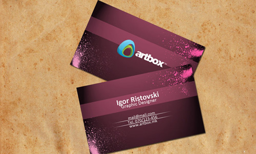 Formal Looking Purple Business Card