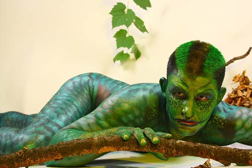 Nature-Friendly Body Paint Art