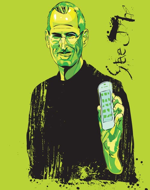 Neatly Done Steve Jobs Illustration