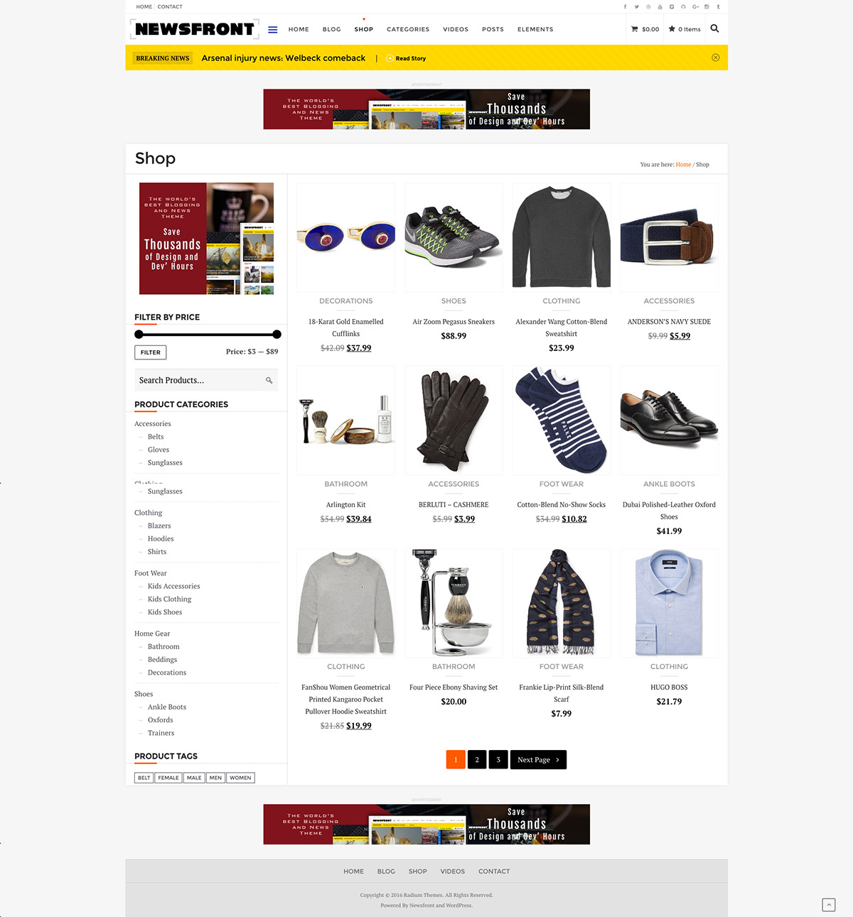 ecommerce blog theme