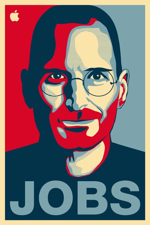 Posterized Steve Jobs Illustration