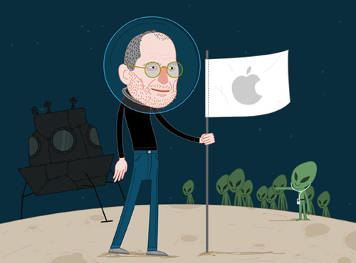 Overwhelming Steve Jobs Illustration