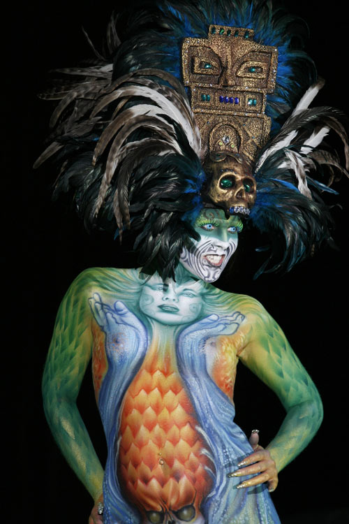 Scary Body Paint Art