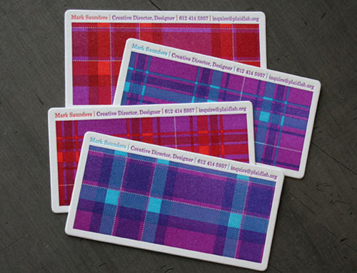 Nice Plaid Purple Business Card